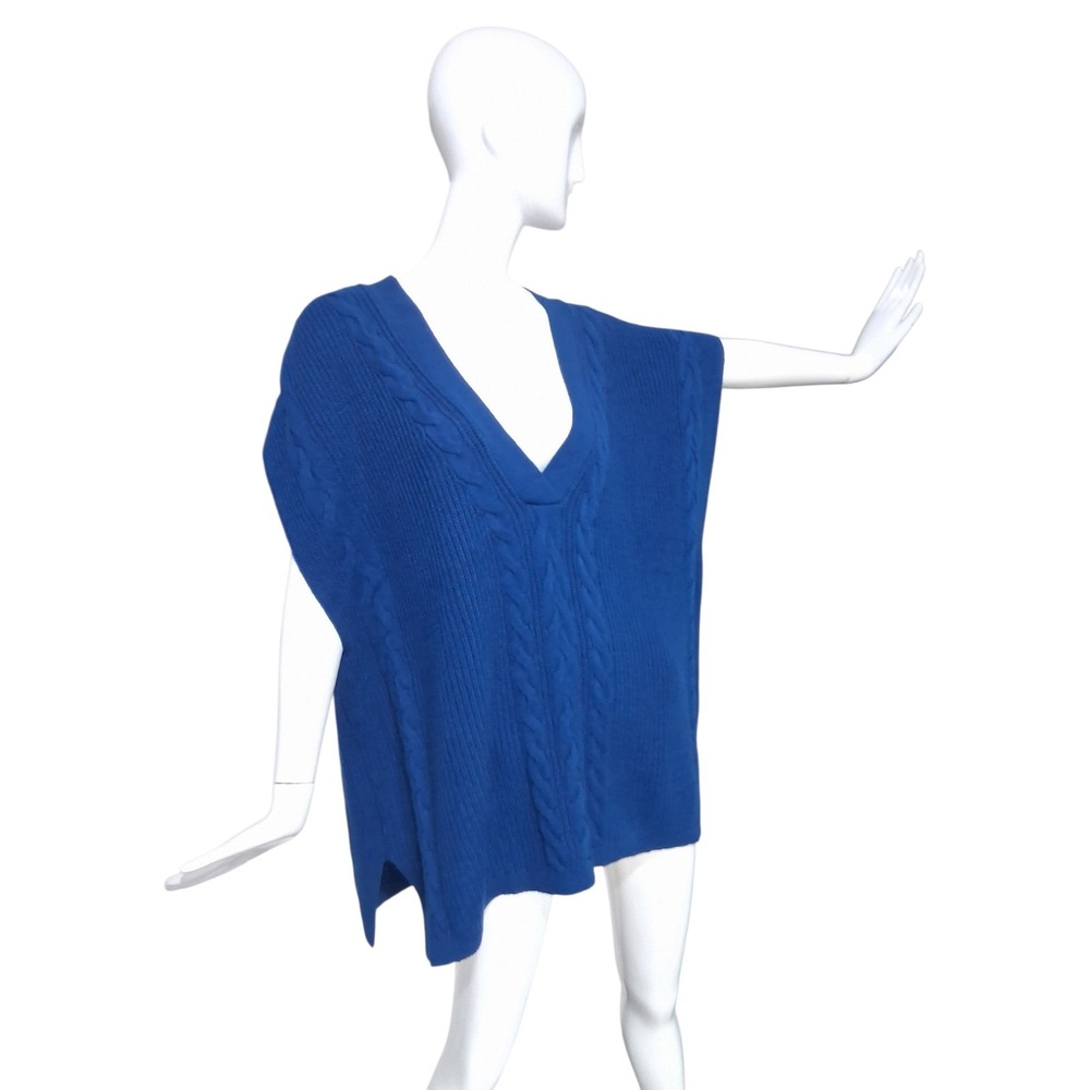 J. Jill Womens 2X Cable Knit Oversized Cozycore Career Casual Vest Prep Sweater